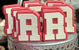 Custom Varsity Letter Shaped Chocolate Covered Oreo Favors