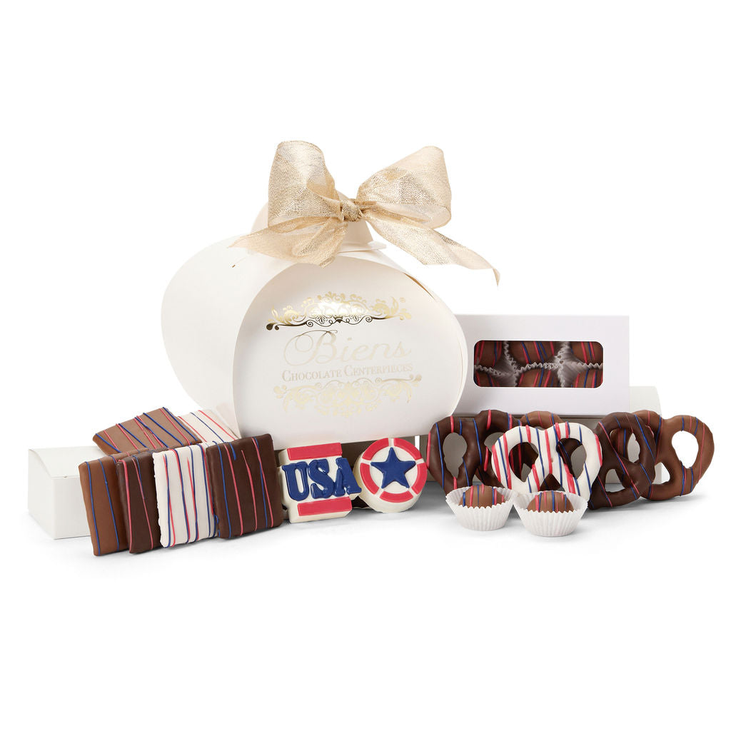 Patriotic Small Tulip Box - White