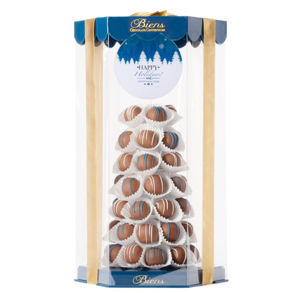 Happy Holidays Bien Tower- Dark Blue