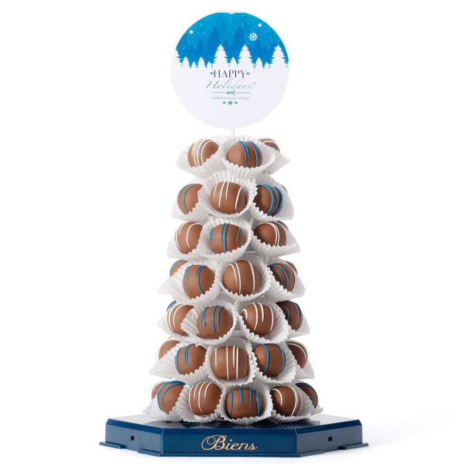 Happy Holidays Bien Tower- Dark Blue