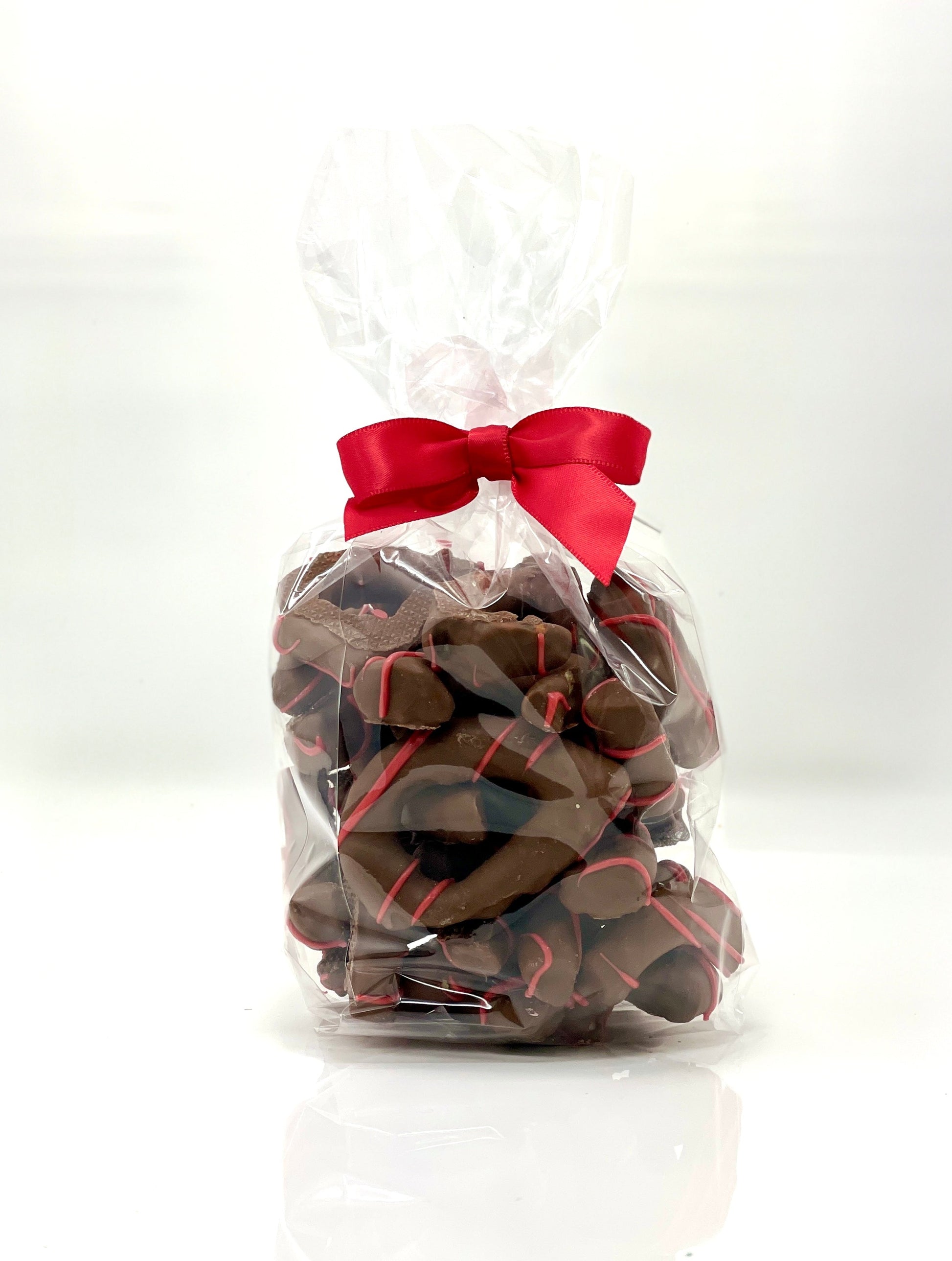 Valentine's Chocolate Covered Pretzel Bits Favors - The Dessert Ladies