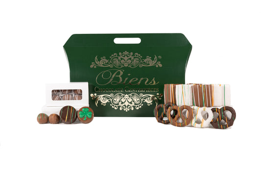 St. Patrick's Day Tulip Tote Box - Dark Green